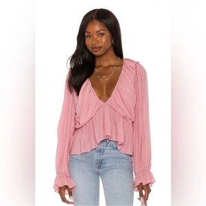 Free People Daia Textured Long Sleeve - Size Small